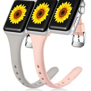 🌸3/$15 🌸 Thin Silicone Apple Watch Sports Bands - Two Pack